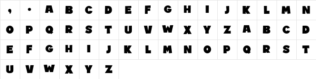 Reset Regular  glyph index