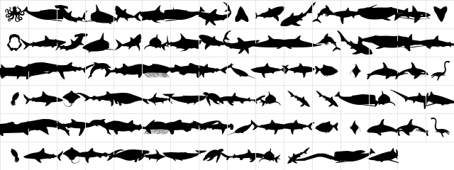 Giants of the Sea Regular  glyph index