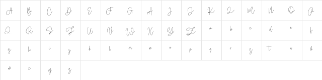Bastille Free Font Regular  glyph index