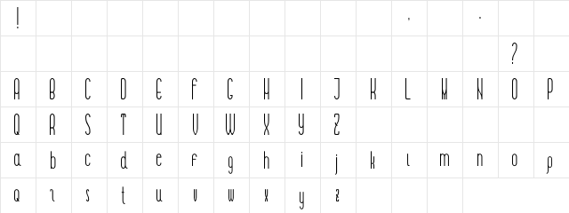 LAMPA Regular  glyph index
