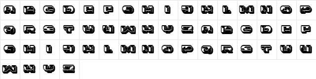 Portfolio 3D Regular  glyph index