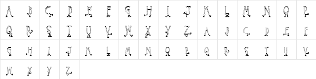 Walking Around Regular  glyph index