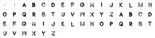 Abduco Regular  glyph index