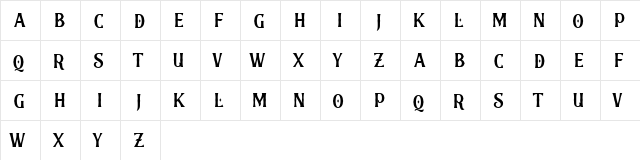 Whitefish FREE Regular  glyph index