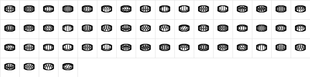 Bulged Monogram Flat Regular  glyph index