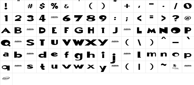 Dabble Evaluation  glyph index