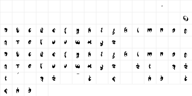 Lomax Regular  glyph index