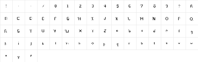 California King Bold Regular  glyph index