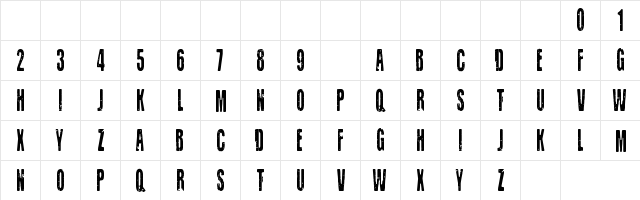 CF Old Lithography Regular  glyph index