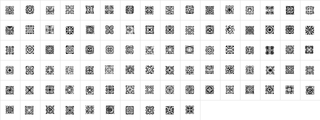 Symmetry BRK Regular  glyph index