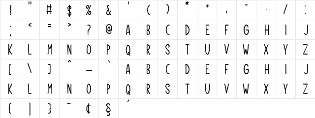 Single Step - Free For Personal Regular  glyph index