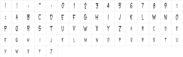 Grootesk Bold  glyph index