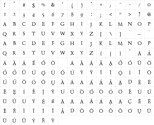 VPS Hai Ninh Hoa Regular  glyph index