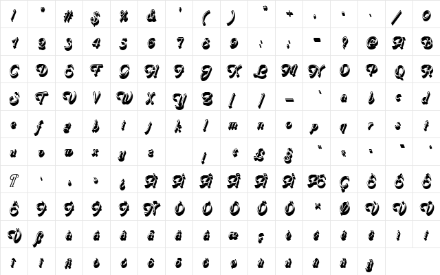 PhyllisDSh1 Regular  glyph index