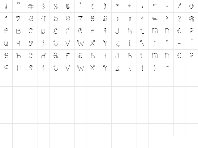 LD Maple Regular  glyph index