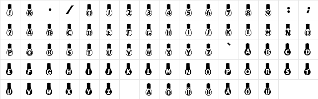 Armleuchter DB Heavy  glyph index