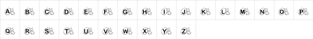 KR Mr. Bunny Regular  glyph index