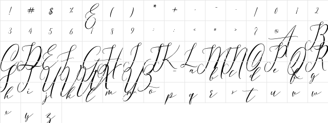 Eivitarri Blossom Regular  glyph index