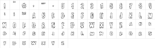 Burlesque Regular  glyph index