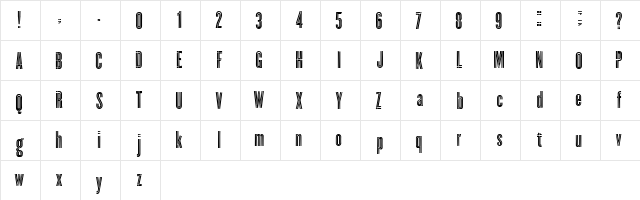 2Peas RP Mosaics Regular  glyph index