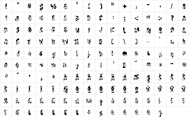 F2FZakkGlobe LT Std Regular  glyph index