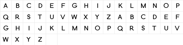 Novah Regular  glyph index