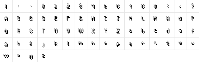 Afterparty Regular  glyph index