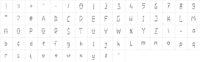 Gregori Regular  glyph index
