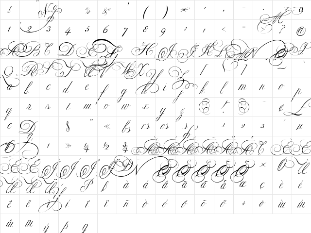 Ekaterina Velikaya One Regular  glyph index