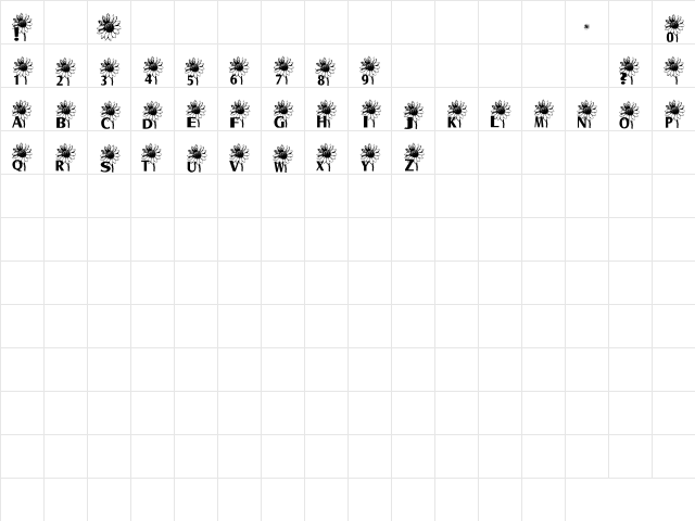 NewWGL4Font Regular  glyph index
