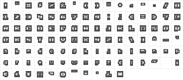 00ne Metal'd Remix (for Raiu) Regular  glyph index