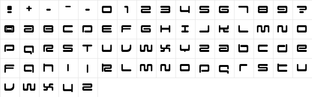 Falcon Regular  glyph index