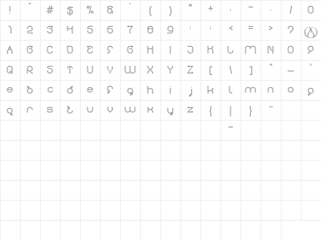 thefotosintesis-Hollow Regular  glyph index