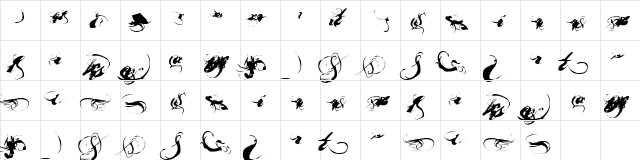 Nars X Regular  glyph index