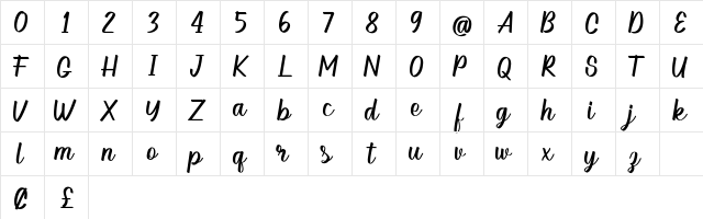 Hellow DEMO Regular  glyph index
