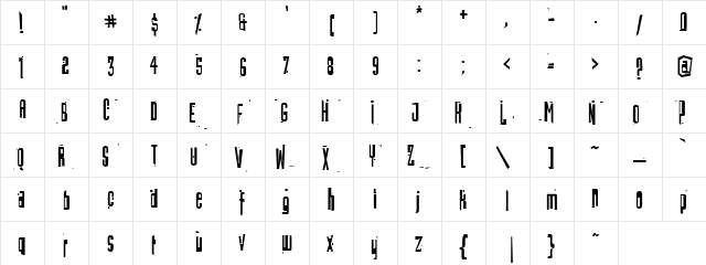 Tracing Regular  glyph index