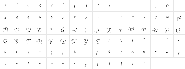 Octhovia Demo Regular  glyph index