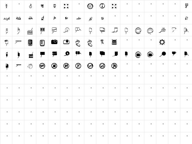 InterOffice-Two Regular  glyph index