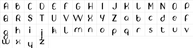 Olivia01 Regular  glyph index