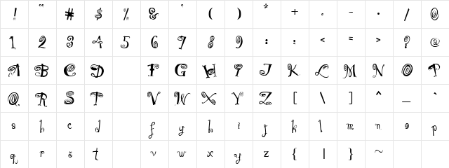 HipnOtik Normal  glyph index