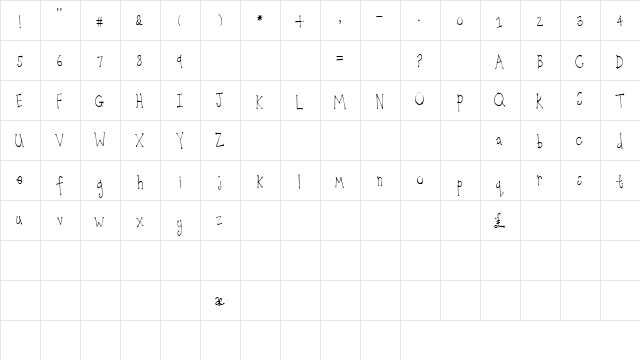 Katy Optional  glyph index
