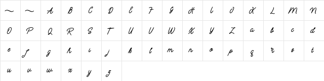 mayasarilah Regular  glyph index