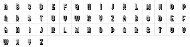 Baraka Regular  glyph index