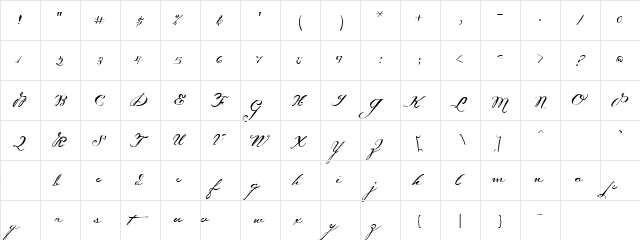 CK Frankfurt Regular  glyph index