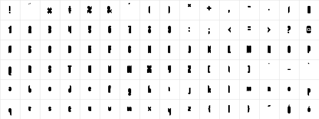 full font Regular  glyph index