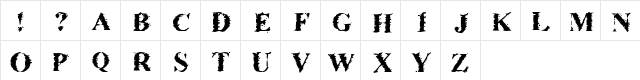 Brackish Regular  glyph index