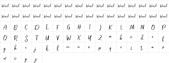 Roulletes Demo Font Regular  glyph index