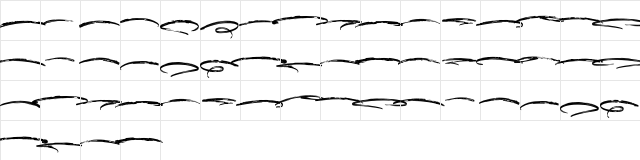 Dexotick Underlines Regular  glyph index