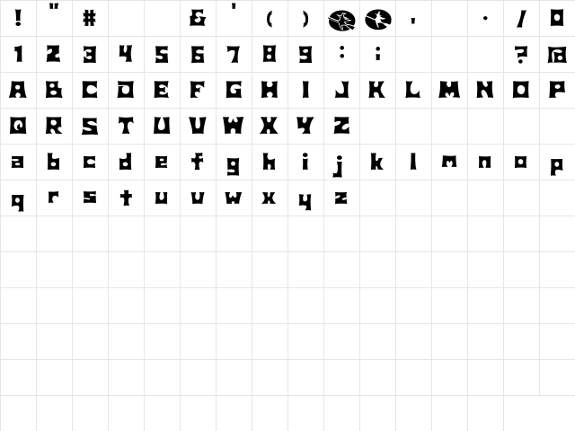 D3 Witchism Regular  glyph index