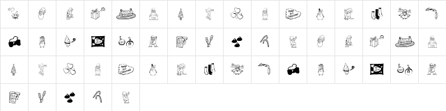Pimp My Christmas Regular  glyph index